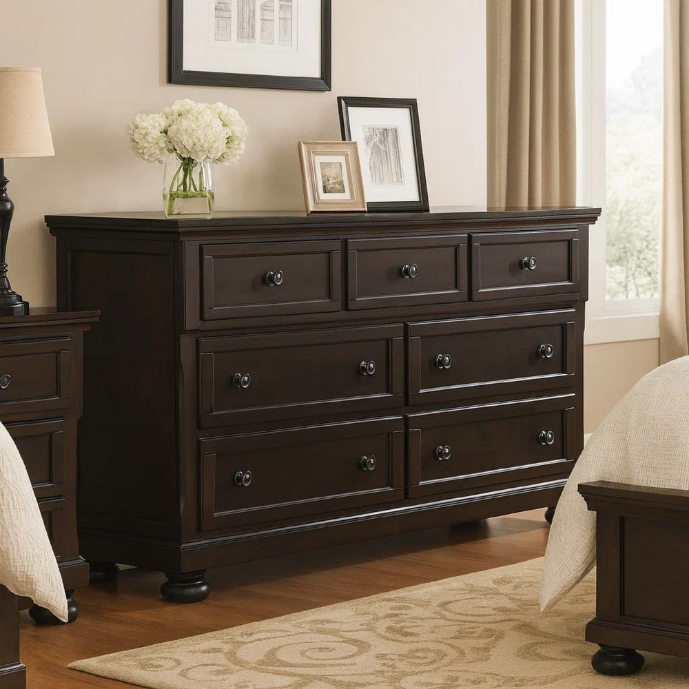 Dressing Table | Transitional Style | Hidden Drawers | Dark Brown