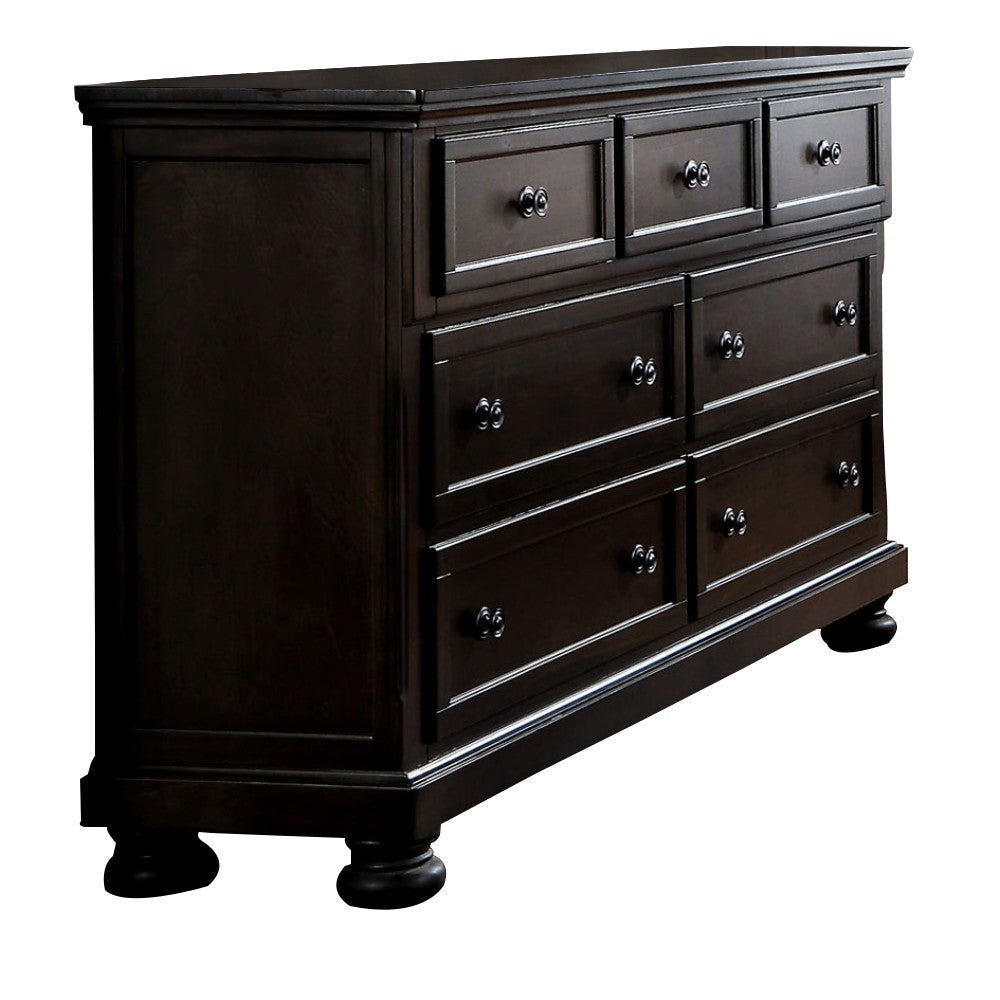 Dressing Table | Transitional Style | Hidden Drawers | Dark Brown