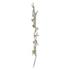 Wall Decor | Branch Shape | Aluminum | 4 Birds | Silver & Gold BM187972