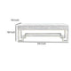 Rectangular Velvet Upholstered Bench with Stainless Steel Base, Green and Gold