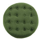 Button Tufted Velvet Upholstered Wooden Ottoman with Hidden Storage, Green and Brown - K6171-B228 By Casagear Home