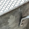 Round Galvanized Steel Compost Sifter with Wire Mesh Design Base, Antique Silver