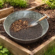 Round Galvanized Steel Compost Sifter with Wire Mesh Design Base, Antique Silver
