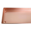 29 Inch Rectangular Metal Windowsill Planter Tray, Trim Edges, Large, Copper By The Urban Port