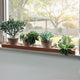 29 Inch Rectangular Metal Windowsill Planter Tray, Trim Edges, Large, Copper - BM195220
