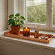 29 Inch Rectangular Metal Windowsill Planter Tray, Trim Edges, Large, Copper By The Urban Port