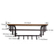 26 Inch Industrial Metal Frame Wall Mount Coat Rack 5 Hooks 1 Shelf Rustic Brown Black By The Urban Port BM195870