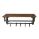 26 Inch Industrial Metal Frame Wall Mount Coat Rack 5 Hooks 1 Shelf Rustic Brown Black By The Urban Port BM195870