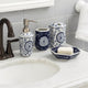 4 Piece Bath Accessories Set | Blue & White