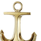 Nautical Ceramic Ship Anchor Decor, Set of 2, Gold and Silver - BM200624