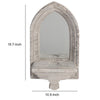Cement Protected Decorative Wall Mirror, Washed White - BM200637 By Casagear Home