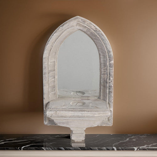 Wall Mirror | Cement Protected | Washed White