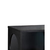 Wooden Pet End Table with Flat Base and Cutout Design on Sides, Black By Casagear Home