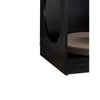 Wooden Pet End Table with Flat Base and Cutout Design on Sides, Black By Casagear Home