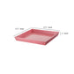 Wood and Leatherette Decorative Serving Tray with Raised Sides, Pink - BM200885 By Casagear Home