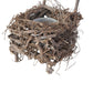 Nature Inspired Wooden Nest Planter with Clay Pot, Gray and Brown - BM200899