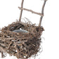 Nature Inspired Wooden Nest Planter with Clay Pot, Gray and Brown - BM200899