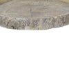 Decorative Round Shape Cemented Log Plate Gray By Casagear Home BM200904