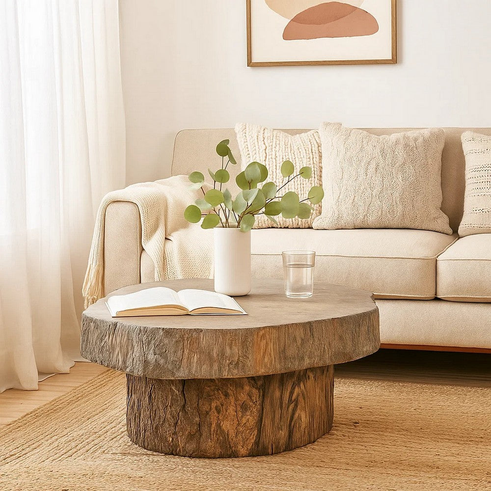 Accent | Cemented Log | Round Shape | Brown