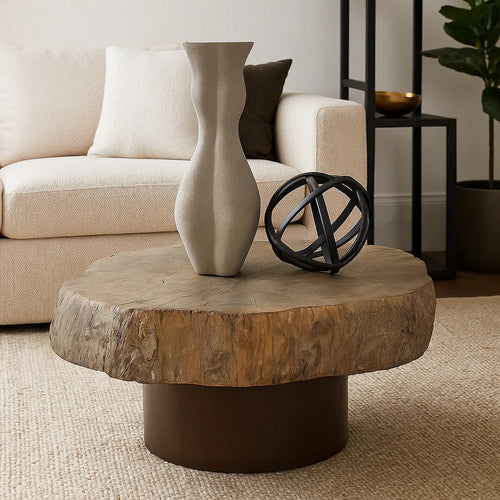 Accent | Cemented Log | Round Shape | Brown