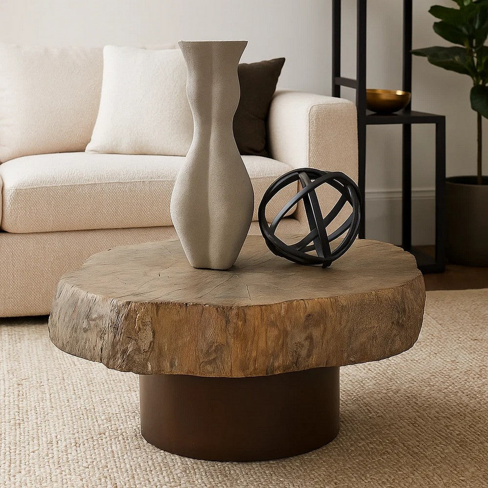 Accent | Cemented Log | Round Shape | Brown
