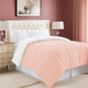 Genoa Queen Comforter | Box Quilted | Reversible | White & Pink