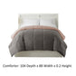 Genoa King Size Box Quilted Reversible Comforter By Casagear Home Gray and Pink BM202057