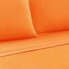 Bezons 3 Piece Twin Size Plain Sheet Set By Casagear Home Orange BM202098