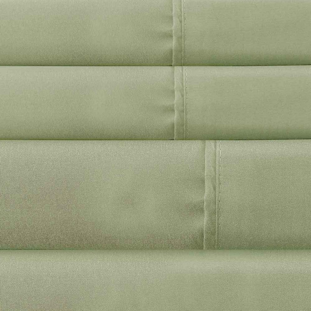 Lanester 3 Piece Twin Sheet Set | Polyester | Olive Green