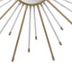 Iron Mirror with Sparkled Sunburst Design Large White and Gold - BM202286 By Casagear Home BM202286
