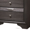 Wooden Nightstand with 2 Drawers and 1 Jewelry Drawer, Gray and Silver - BM203164 By Casagear Home
