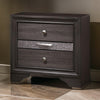 Nightstand | 2 Drawer | 1 Jewelry Drawer | Gray & Silver