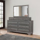 Transitional Wooden Dresser with 10 Drawers and bracket Legs Gray By Casagear Home BM203234
