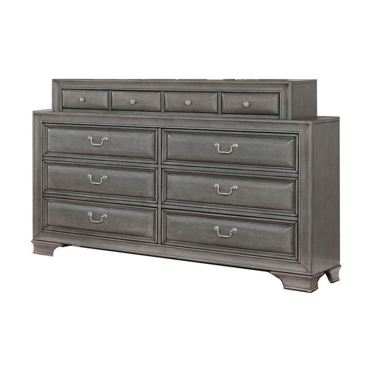 Dresser | 10 Drawer | Bracket Legs | Transitional | Gray