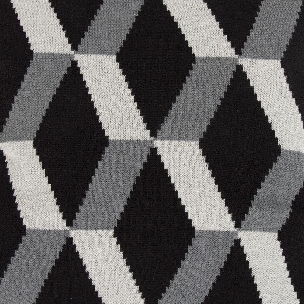 20 x 20 Inch Cashmere Pillow with Zig Zag Pattern Set of 2 Black and Gray - BM203517 By Casagear Home BM203517