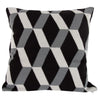 Pillow | 20 x 20 | Cashmere | Zig Zag Pattern | Black & Gray