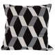 Pillow | 20 x 20 | Cashmere | Zig Zag Pattern | Black & Gray