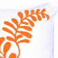 18 X 18 Inch Cotton Pillow with Sprig Pattern Embroidery Orange By Casagear Home BM203555