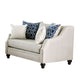 Loveseat | Fabric Upholstered | Tufted Details | White