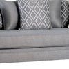 Fabric Upholstered Wooden Loveseat with Tufted Details Gray BM204019