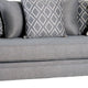 Fabric Upholstered Wooden Loveseat with Tufted Details Gray BM204019