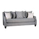 Fabric Upholstered Wooden Loveseat with Tufted Details, Gray