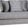 Fabric Upholstered Wooden Sofa with Tufted Details Gray BM204020