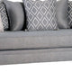 Fabric Upholstered Wooden Sofa with Tufted Details Gray BM204020