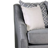Fabric Upholstered Wooden Sofa with Tufted Details Gray BM204020