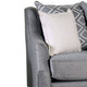 Fabric Upholstered Wooden Sofa with Tufted Details Gray BM204020