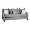 Fabric Upholstered Wooden Sofa with Tufted Details, Gray