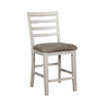 Dining Chair | Counter Height | Wood | Set of 2 | White & Beige