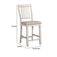 Wooden Counter Height Dining Chairs Set of 2 Beige and White - BM204040 By Casagear Home BM204040