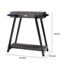 Wooden Console Table with Angled Leg Support and Drawer,Black and Gray by Casagear Home